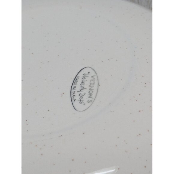 Vintage Set of 4 Vernonware Metlox Heavenly Days 7 1/2” Salad Plates MCM - Picture 10 of 10